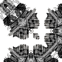 Ink scribble texture. Abstract black and white background. 