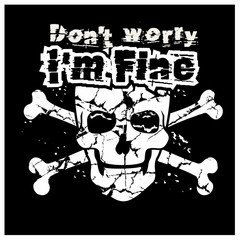 Gothic sign with skull, grunge vintage design t shirts
