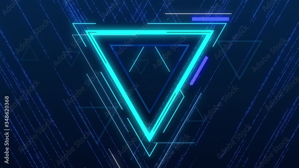 Poster abstract triangle technology futuristic background motion graphic design element