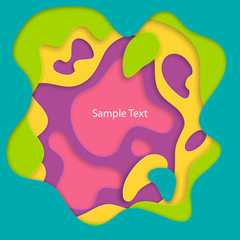 Banners set with 3D abstract background and paper cut shapes. Vector design layout for business presentations, flyers, posters and invitations. Colorful carving art. Paper carve and modern origami bac