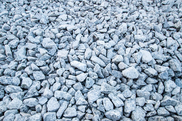 Background from a large fraction of crushed stone