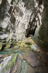 Sainte-Engrâce, France; Sept. 1, 2012. The Kakueta Gorge is a 4.5 km gorge formed by the Uhaitza River. It is located in the municipality of Sainte-Engrâce, the French Basque Country (France).