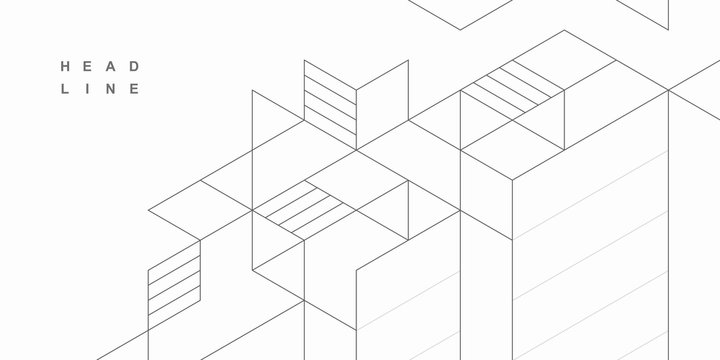 Abstract geometric technological background. Vector creative design.