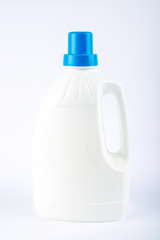 Mockup white bottle for design. White container for cosmetics isolated on a white background. Beauty and health concept.