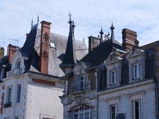 Some facades at le Pouliguen a small french city near the Atlantic ocean.