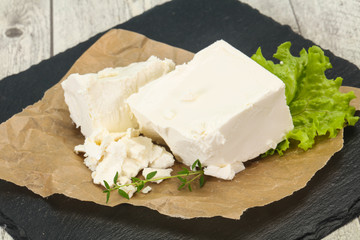 Greek traditional Feta soft cheese