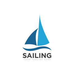 Sailing Boat Logo Icon Design Vector