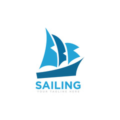 Sailing Boat Logo Icon Design Vector