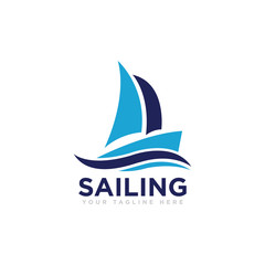 Sailing Boat Logo Icon Design Vector