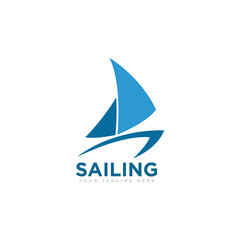 Sailing Boat Logo Icon Design Vector