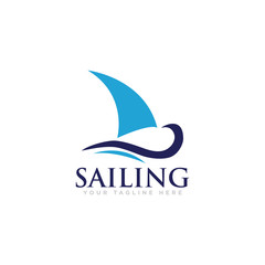 Sailing Boat Logo Icon Design Vector