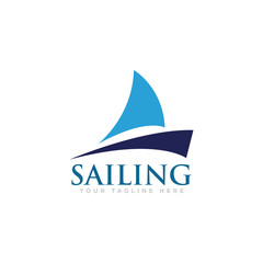 Sailing Boat Logo Icon Design Vector