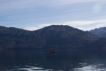 fishing boat on lake