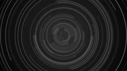 Circle black gray technology Hi-tech  dark background. Abstract graphic digital future concept design.