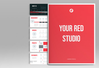 Red Brochure Layout