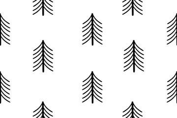 Obraz premium Black and white abstract seamless pattern
