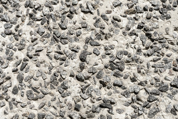 Concrete product made of large granite rubble