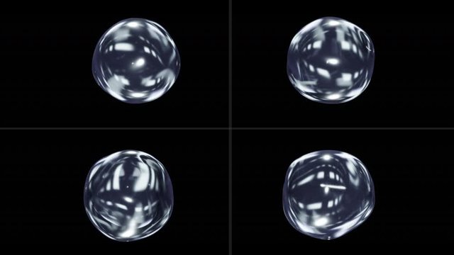 Drop of water, 4 style animation, 3d rendering realistic composition 3d mapping, With Alpha Channel