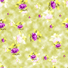 Elagance Seamless flower pattern with cloud background