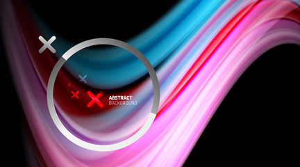 Swirl, curve blurred color lines, holographic rainbow liquid style gradient waves for Wallpaper, Banner, Background, Card, Book Illustration, landing page