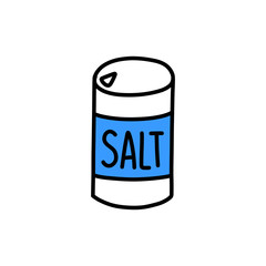 salt doodle icon, vector illustration