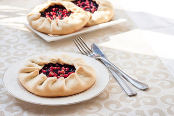 Lenten berry galette on a plate