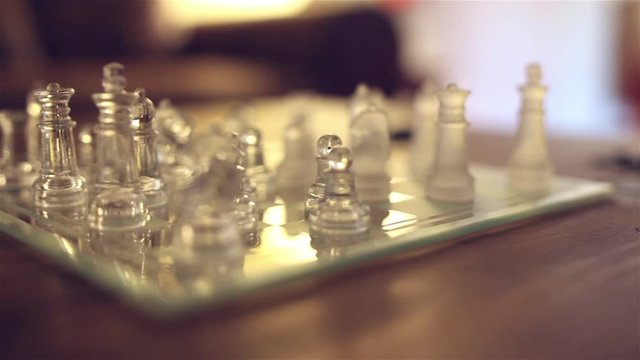 vintage glass chess board 