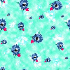 Elagance Seamless flower pattern with cloud background