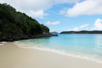 Fototapeta na wymiar tropical beach on Saint Thomas Island