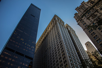 Fototapeta na wymiar New york city skyscrapers