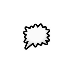 Right Anger Bubble Vector Icon. Talk Bubble Isolated Emoji, Emoticon Illustration	