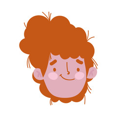 young man face male character cartoom isolated design