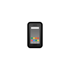 Mobile Phone Vector Icon. Smartphone Isolated Emoji, Emoticon Illustration	