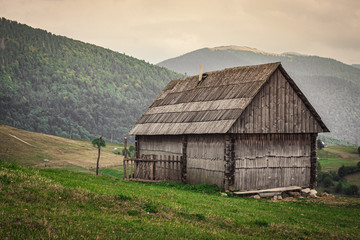 Landscape in the Carpathian mountains