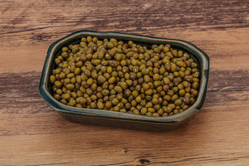 Vegetarian cuisine - dry green lentil