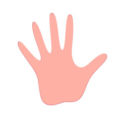 Hand icon. Human hand. Vector illustration.