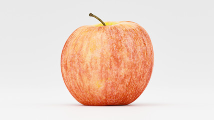 red apple on a white background