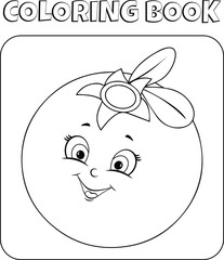 Vegetables and Fruits coloring book