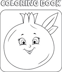 Vegetables and Fruits coloring book
