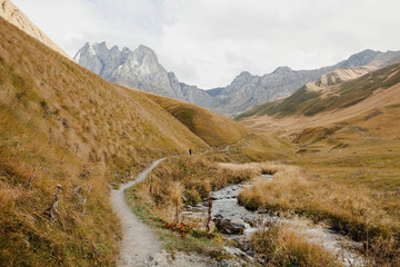 landscape with mountains and clouds, 
Georgia