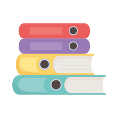 books stack learn literature isolated icon design