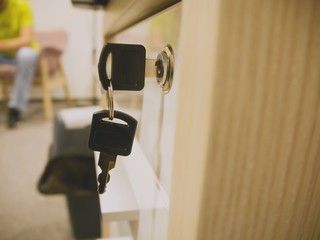 Naklejka premium Keys from the office cabinet.