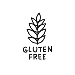 gluten free symbol doodle icon, vector illustration