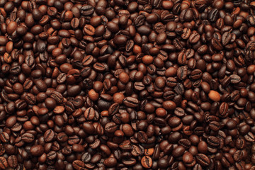 Fototapeta premium powierzchnia ziaren kawy jako tło