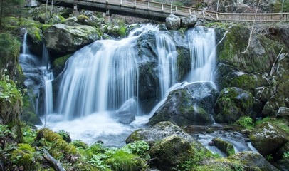 long exposure of Triberg waterfalls in Germany