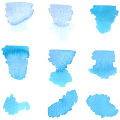 Background abstract blue spot watercolor