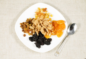 close up of dried fruits on plate at kitchen