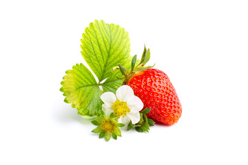 Strawberries berry isolated on white background