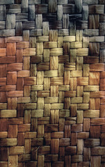 Rattan wicker texture with handmade traditional and dry branches,wicker textured background.