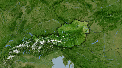 Austria, satellite B - dark glow